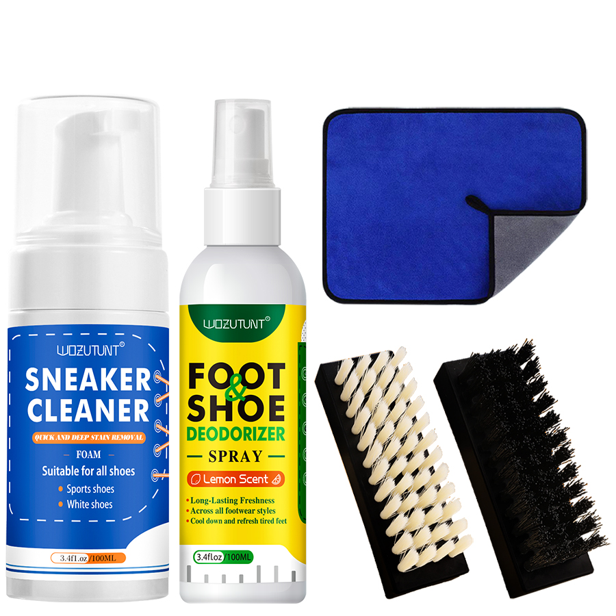 Sneaker Protector Spray - مجموعة أدوات تنظيف الأحذية البيضاء، رغوة