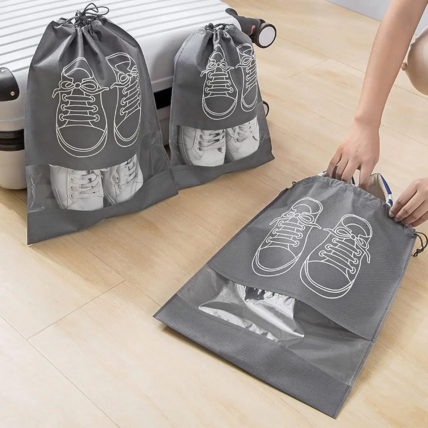 10 قطع من أكياس تخزين الأحذية  - مراجعة Shoe Bag Dust وسعره